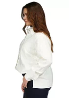 Plus Linen Long Sleeve Shirt