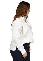 Plus Linen Long Sleeve Shirt