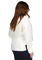 Plus Linen Long Sleeve Shirt