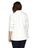 Plus Linen Blazer