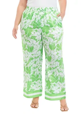 Plus Lush Palm Pull On Pants