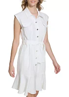 Women's Cap Sleeve Shirtdress