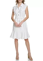 Women's Cap Sleeve Shirtdress