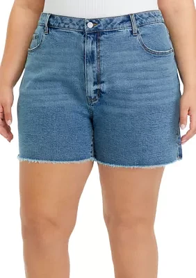 Plus 5" High Rise Shorts with Slits