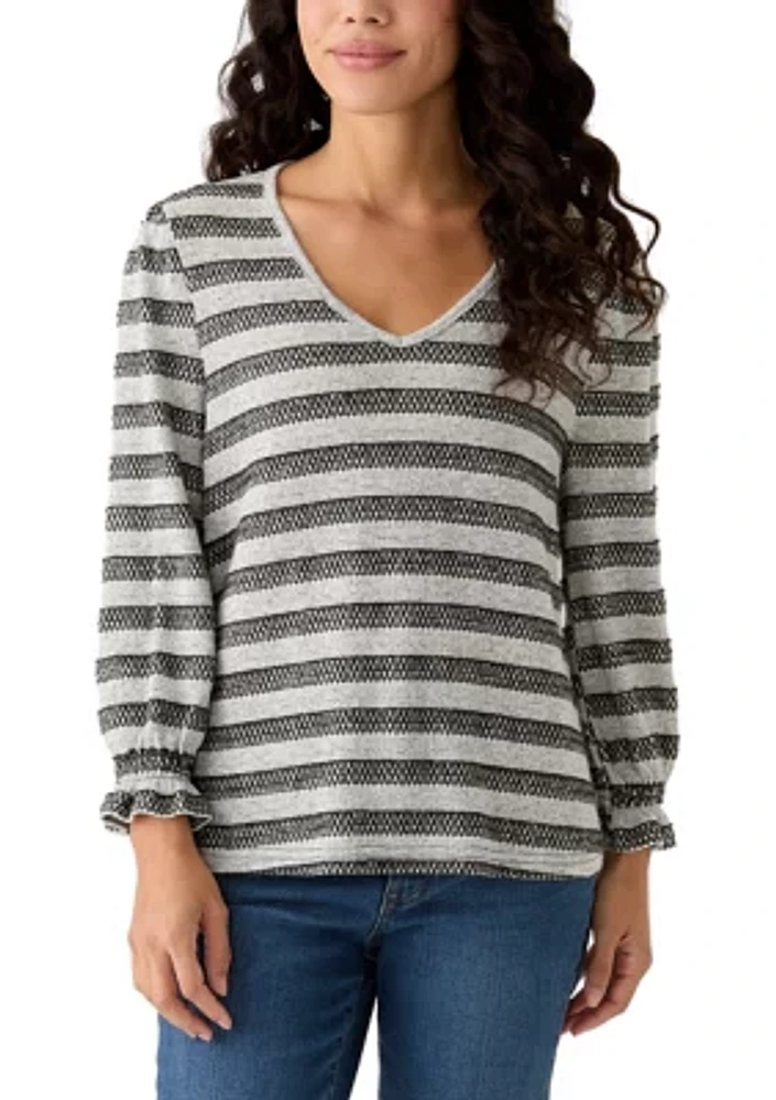 Petite V-Neck Luxe Knit Top