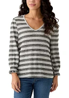 Petite V-Neck Luxe Knit Top