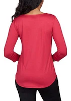 Plus Cage Neck Solid Jersey Top