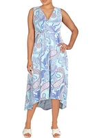 Women's Puff Paisley Dress