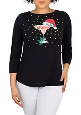 Ruby Rd Women's Holiday Cheers Top