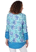 Women's Floral Ikat Top