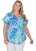 Plus Rainforest Floral Top