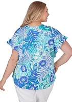 Plus Rainforest Floral Top