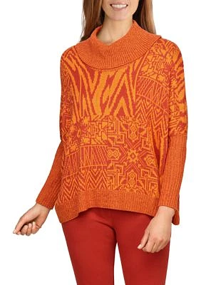 Women's Oversized Patchwork Printed Sweater