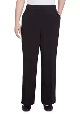 Petite Pull-On Wide Leg Light Weight Trouser Pants