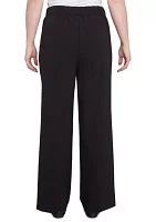 Petite Pull-On Wide Leg Light Weight Trouser Pants