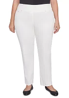 Plus Soft Hand Twill Bi Stretch Pull On Pants