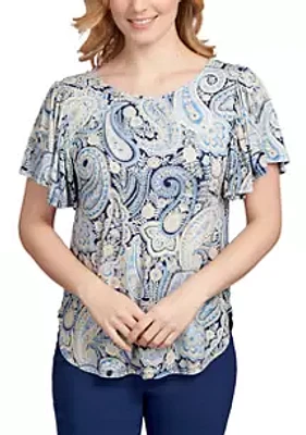 Ruby Rd Women's Summer Paisley T-Shirt