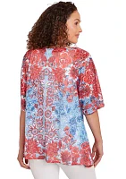 Women's Burnout Sublimation Mirrored Top