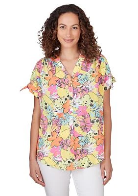 Women's Tropical Print Top