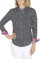 Women's Woven Wrinkle Resistant Cotton Shirt