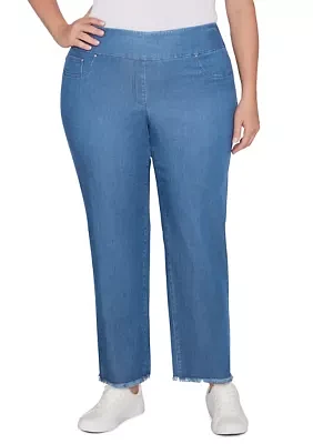 Plus Super Soft Stretch Ankle Jeans