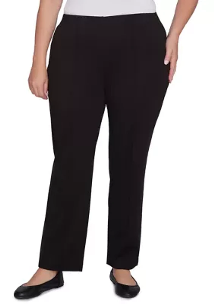 Plus Ponte Pants with Hollywood Waist