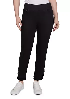 Women's Luxury Pull-On Black Denim Jeans