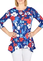 Ruby Rd Must Haves I Floral Puff Print Top