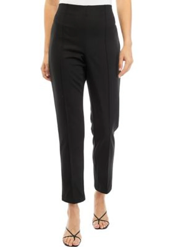 Women's Solid Seamed Ponte Pants