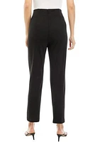 Women's Solid Seamed Ponte Pants