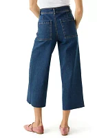 Women's Cropped Wide Leg Jeans