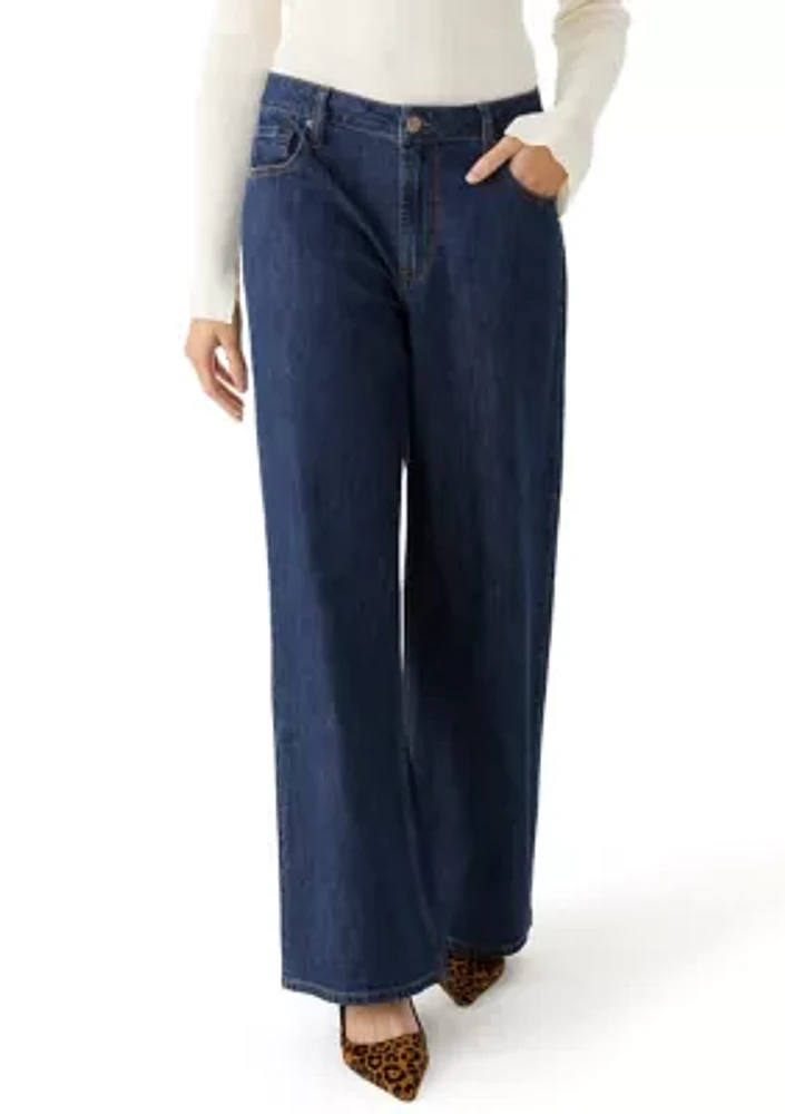 Women's Slouchy Wide Leg Denim Jeans