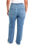 Plus Studded Porkchop Pocket Straight Jeans