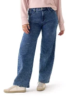 Women's Cozy Denim Wide Leg Jeans