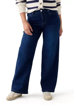 Women's Cozy Denim Wide Leg Jeans