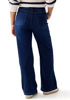 Women's Cozy Denim Wide Leg Jeans