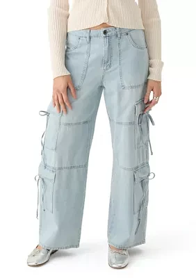 Women's Cargo Jeans with Bows