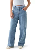 Women's Boxer Waist Wide Leg Jeans