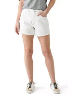 Women's High Rise Fray Longline Shorts