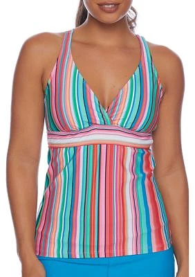 Tavarua Stripe Lounge Tankini Swim Top