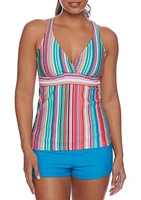 Tavarua Stripe Lounge Tankini Swim Top