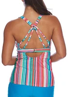 Tavarua Stripe Lounge Tankini Swim Top