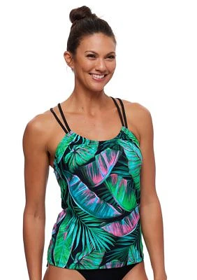 Akela Breeze Third Eye Shirred Tankini Swim Top