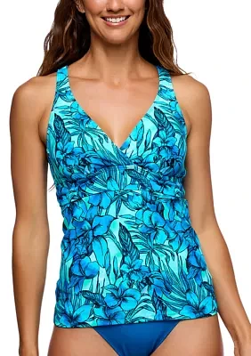 Luau Lunge Sport Tankini Swim Top