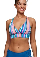 Hamptons Stripe 25 Min Swim Bra Top