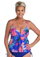 Blossom Front Wrap Flyaway Swim Top