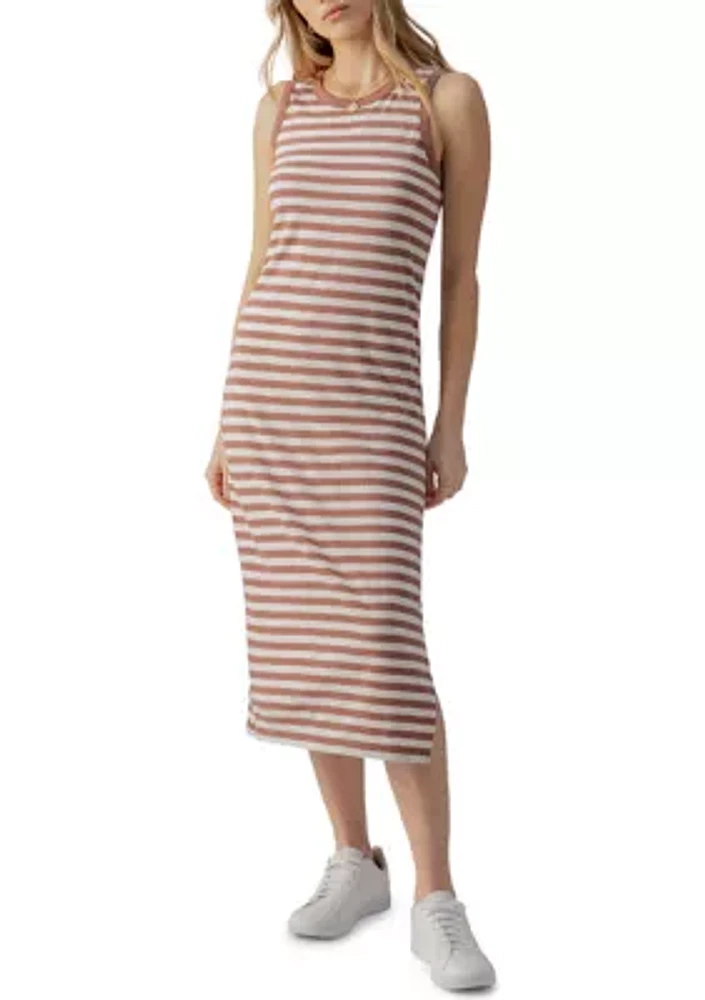 Women's Contrast Trim Midi Dress