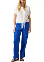 Women's Solid Cargo Pants