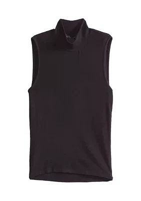 Essential Sleeveless Mock Neck Sweater