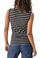 Women's Fitted Sleeveless Mock Neck Top